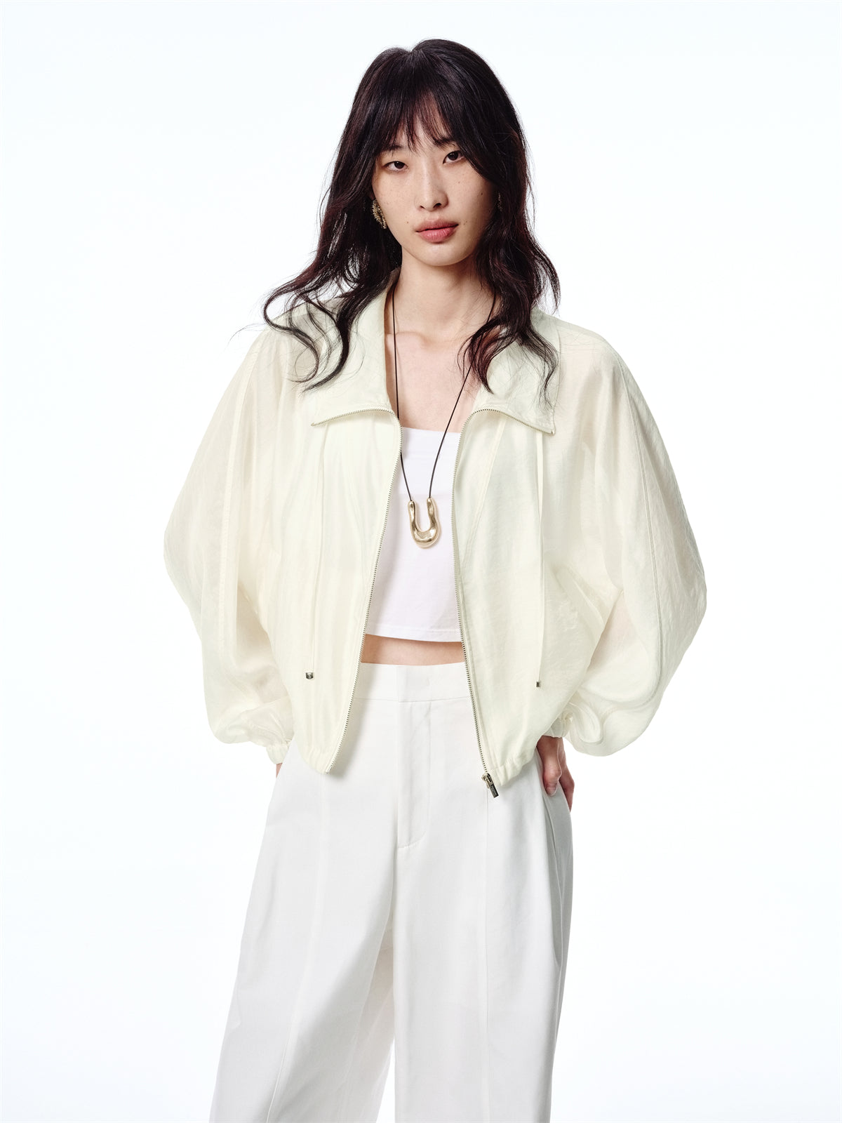 Women's Lightweight Tencel Lapel Jacket