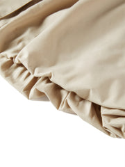 Women's Loose Cropped Jacket with Bubble Hem
