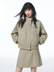 Women's Boxy Cropped Utility Jacket