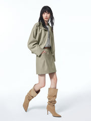 Women's Boxy Cropped Utility Jacket