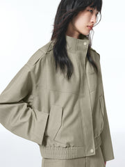 Women's Boxy Cropped Utility Jacket
