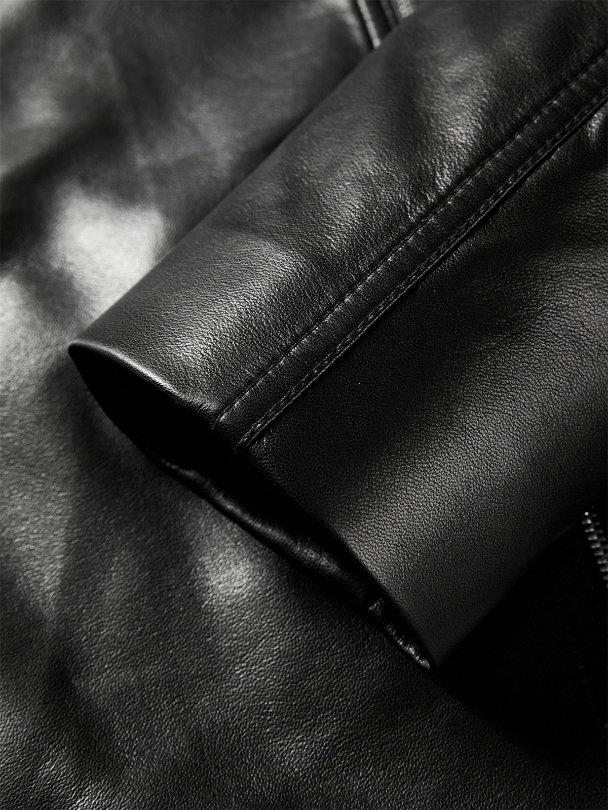 Women's Cropped Moto-Style PU Jacket