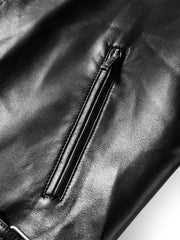 Women's Cropped Moto-Style PU Jacket