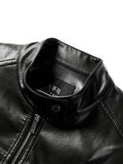 Women's Cropped Moto-Style PU Jacket