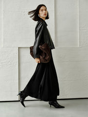 Women's Cropped Moto-Style PU Jacket