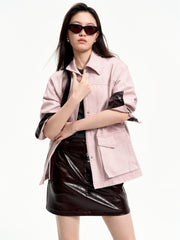 Women's Utility Jacket with Drawstring Waist