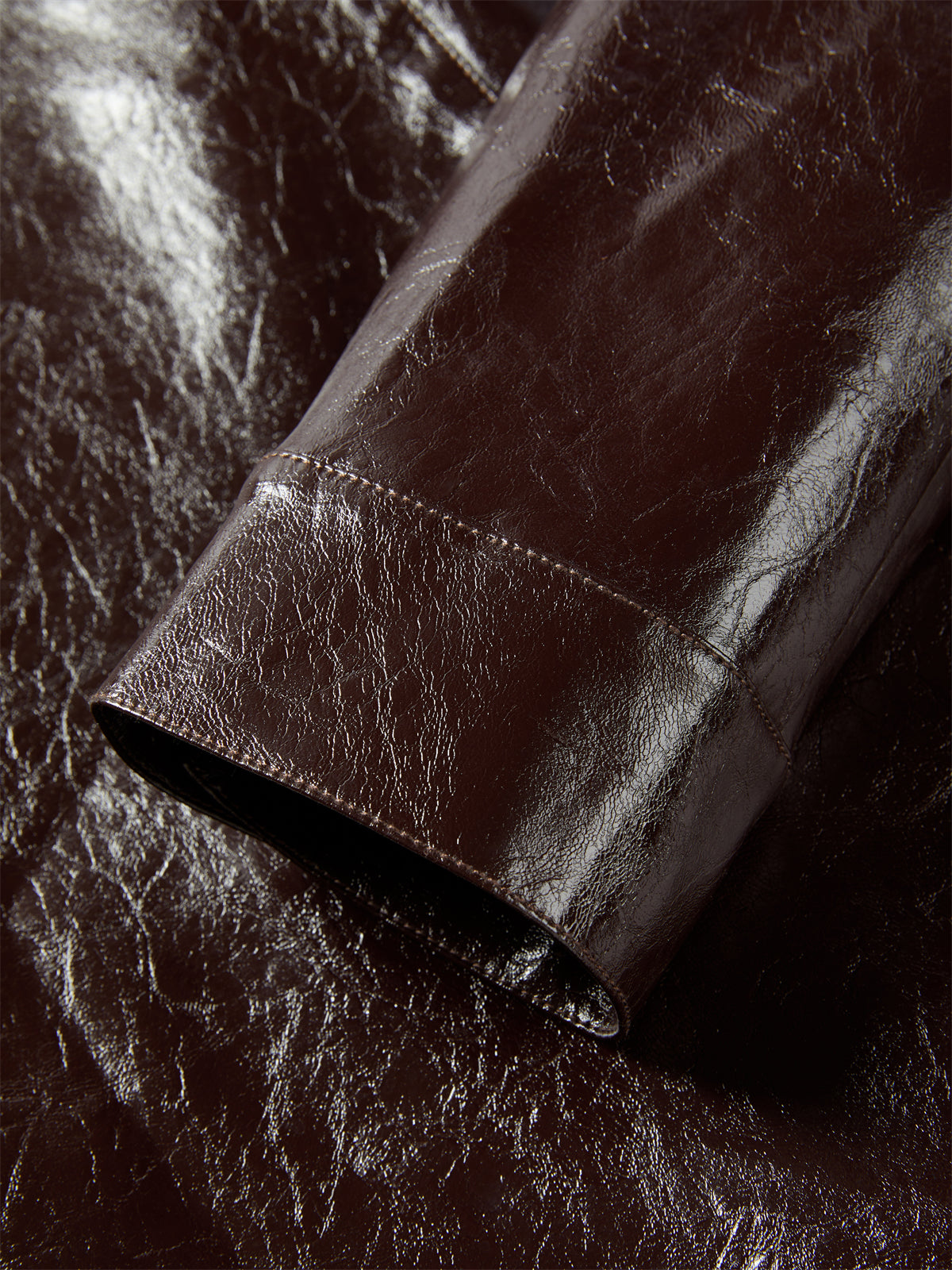 Women's Cropped Waxed PU Jacket