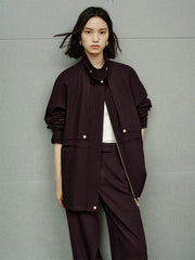 Women's Barn-Style Longline Trench Coat