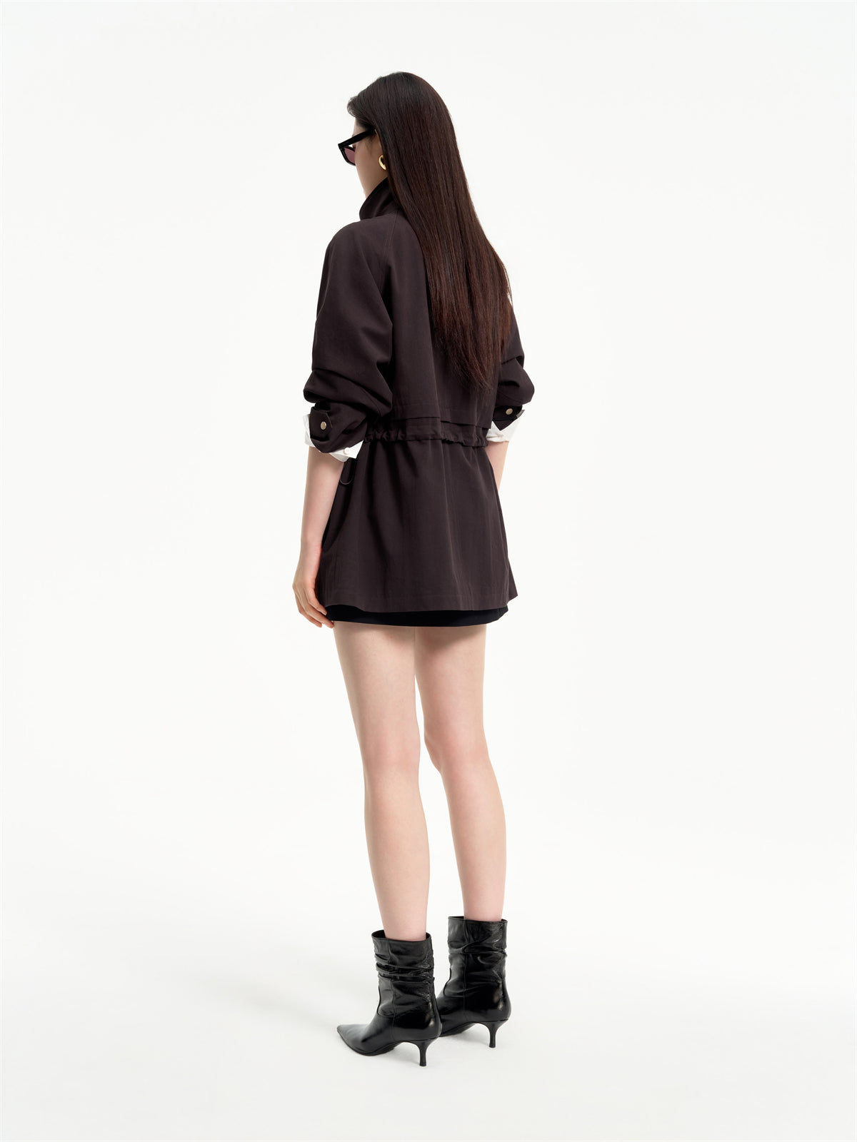 Women's Barn-Style Longline Trench Coat