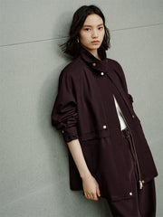 Women's Barn-Style Longline Trench Coat