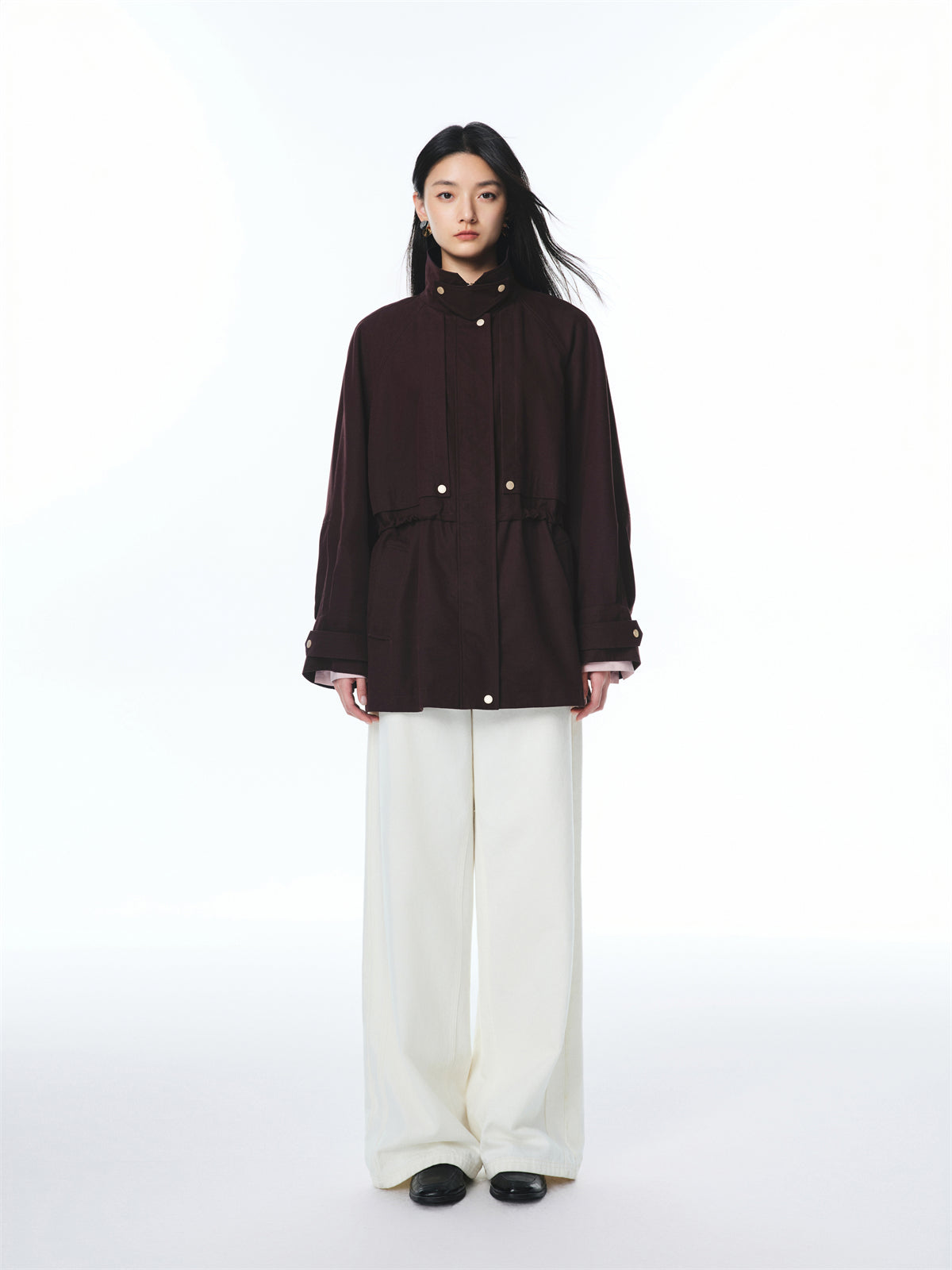 Women's Barn-Style Longline Trench Coat