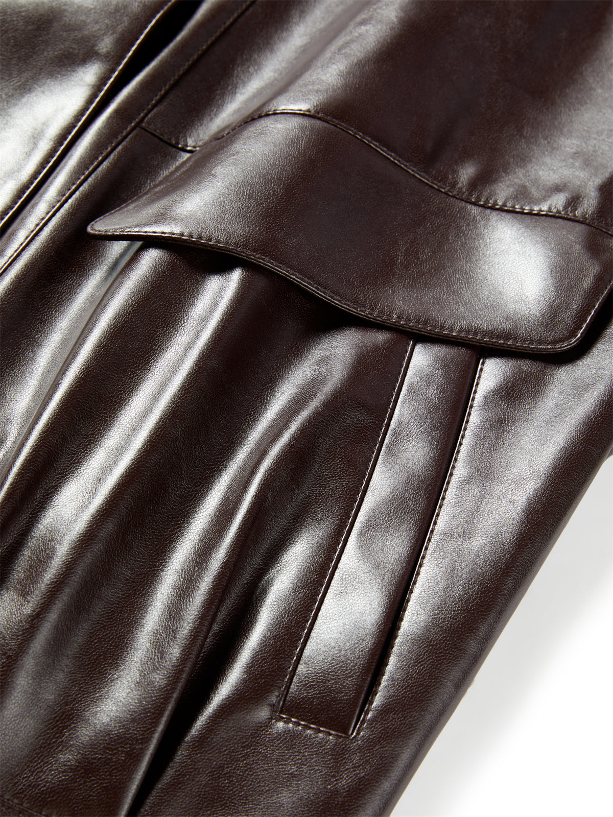 Women's Textured PU Oversized Jacket