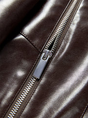 Women's Textured PU Oversized Jacket