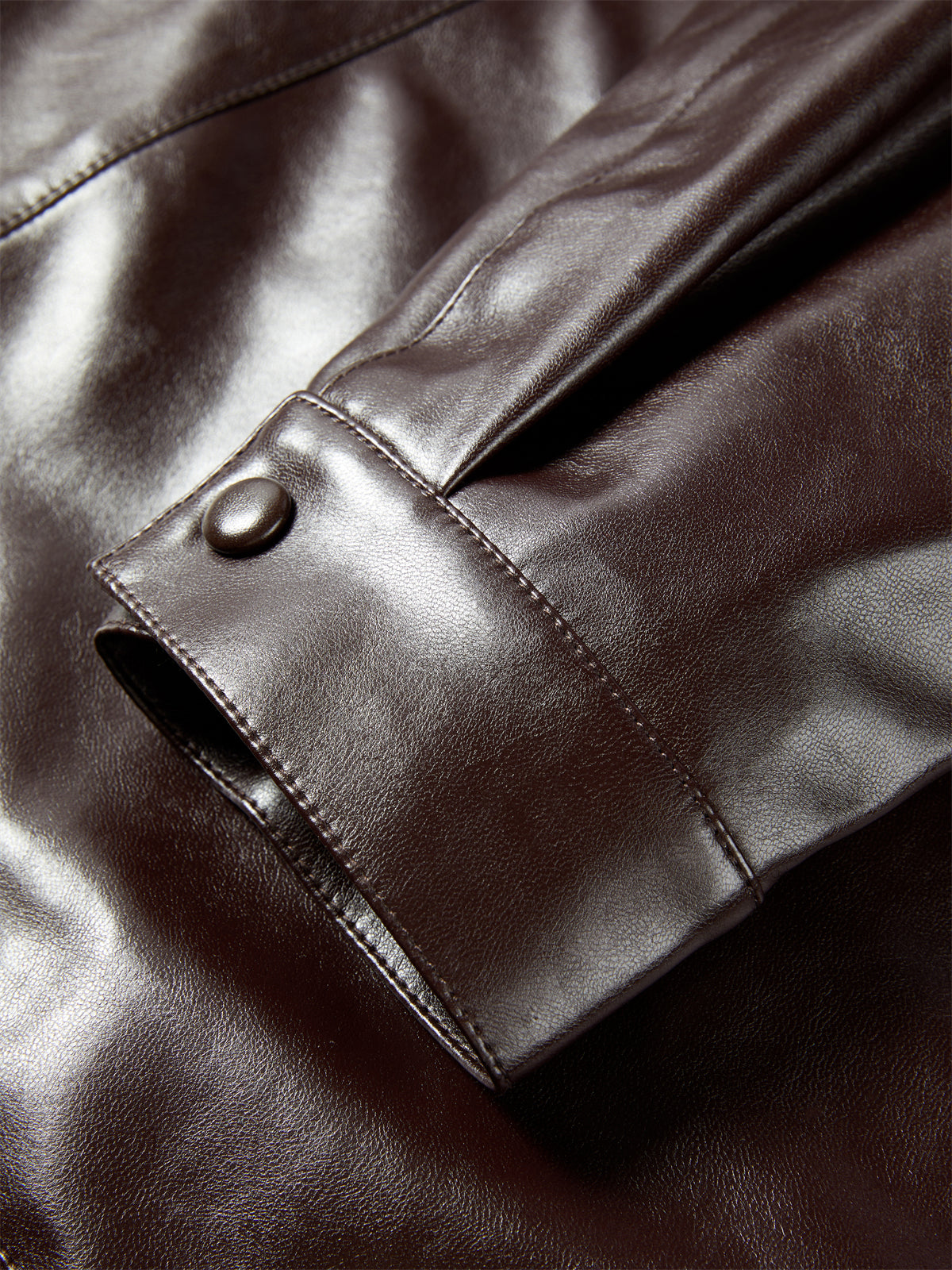 Women's Textured PU Oversized Jacket