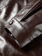 Women's Textured PU Oversized Jacket