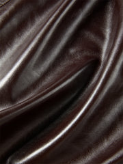 Women's PU Wide-Waist A-Line Skirt