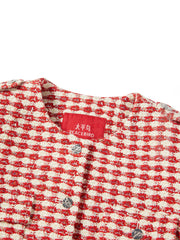 Women's Cropped Tweed-Texture Round-Neck Jacket