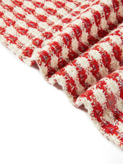 Women's Cropped Tweed-Texture Round-Neck Jacket