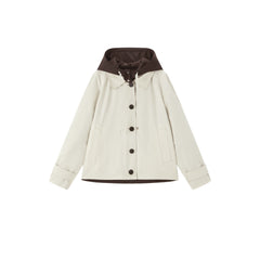 Women's Casual Reversible Cropped Trench Coat