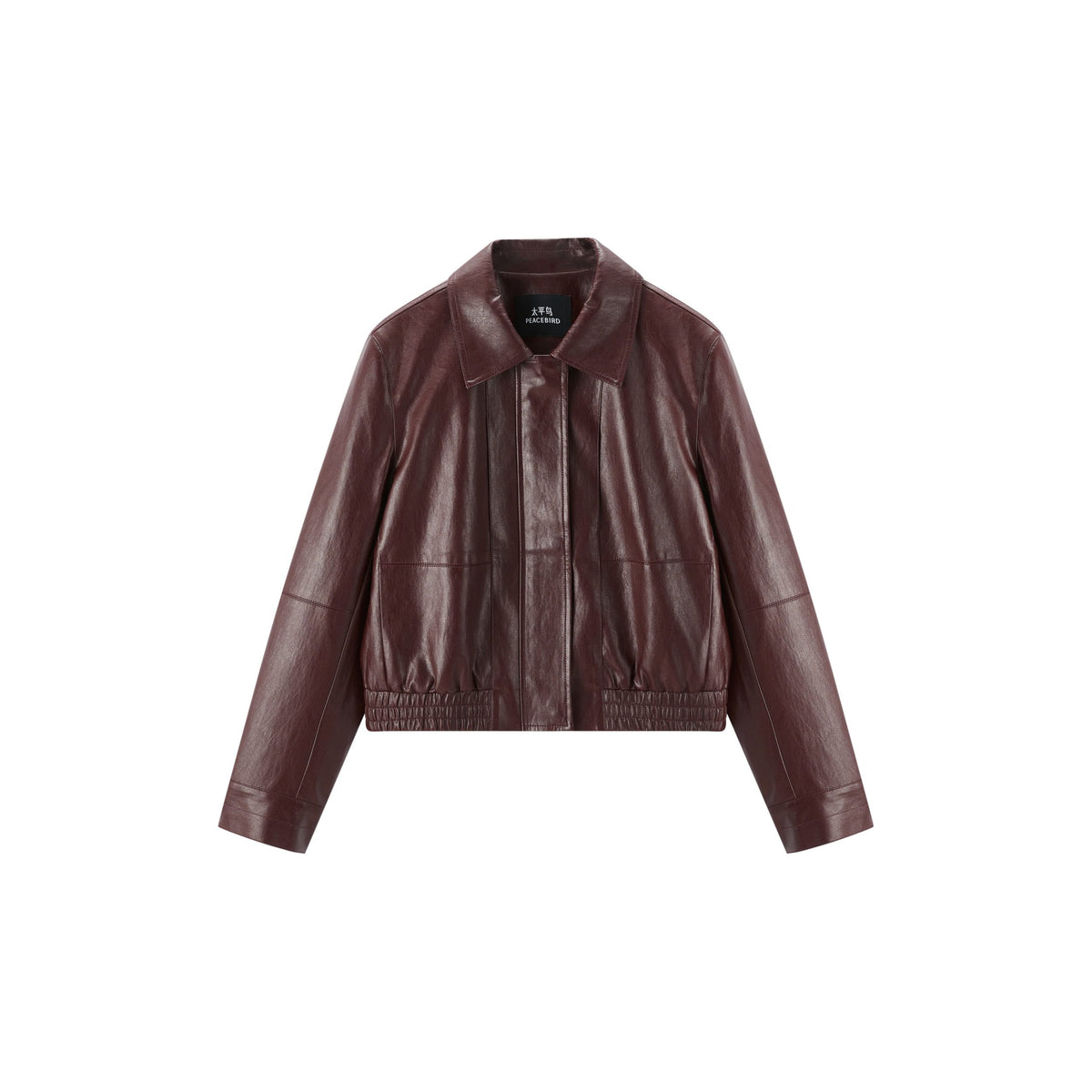 Women's Edgy Cropped Metallic PU Jacket