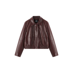 Women's Edgy Cropped Metallic PU Jacket