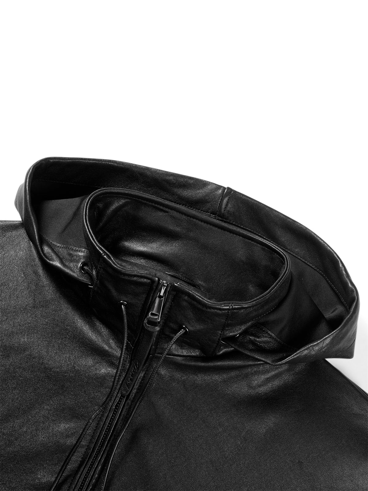 Women's Oversized Street-Style Hooded Leather Jacket