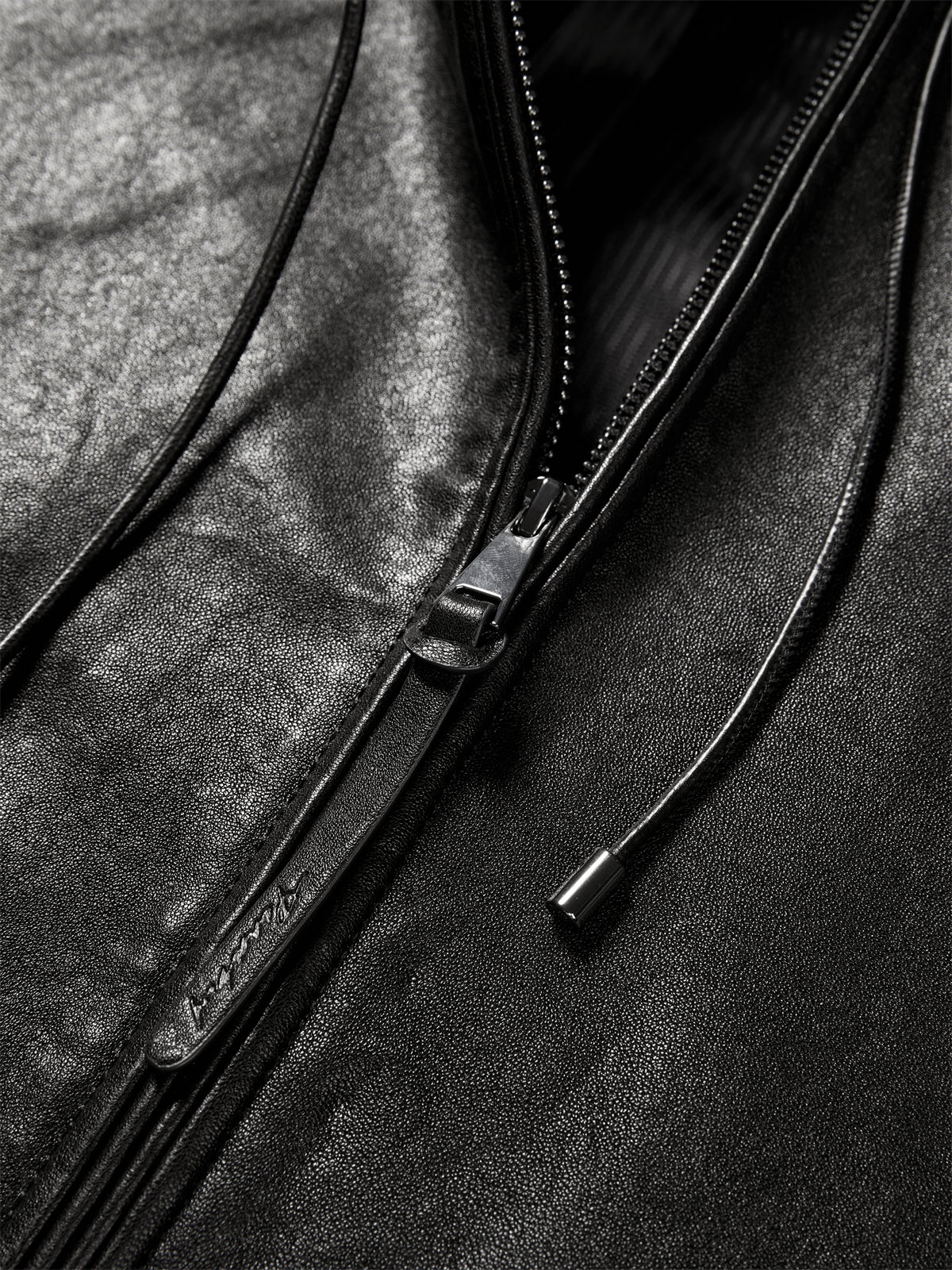 Women's Oversized Street-Style Hooded Leather Jacket