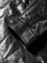 Women's Cropped Oversized Leather Jacket