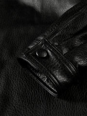 Women's Cropped Belted Leather Jacket