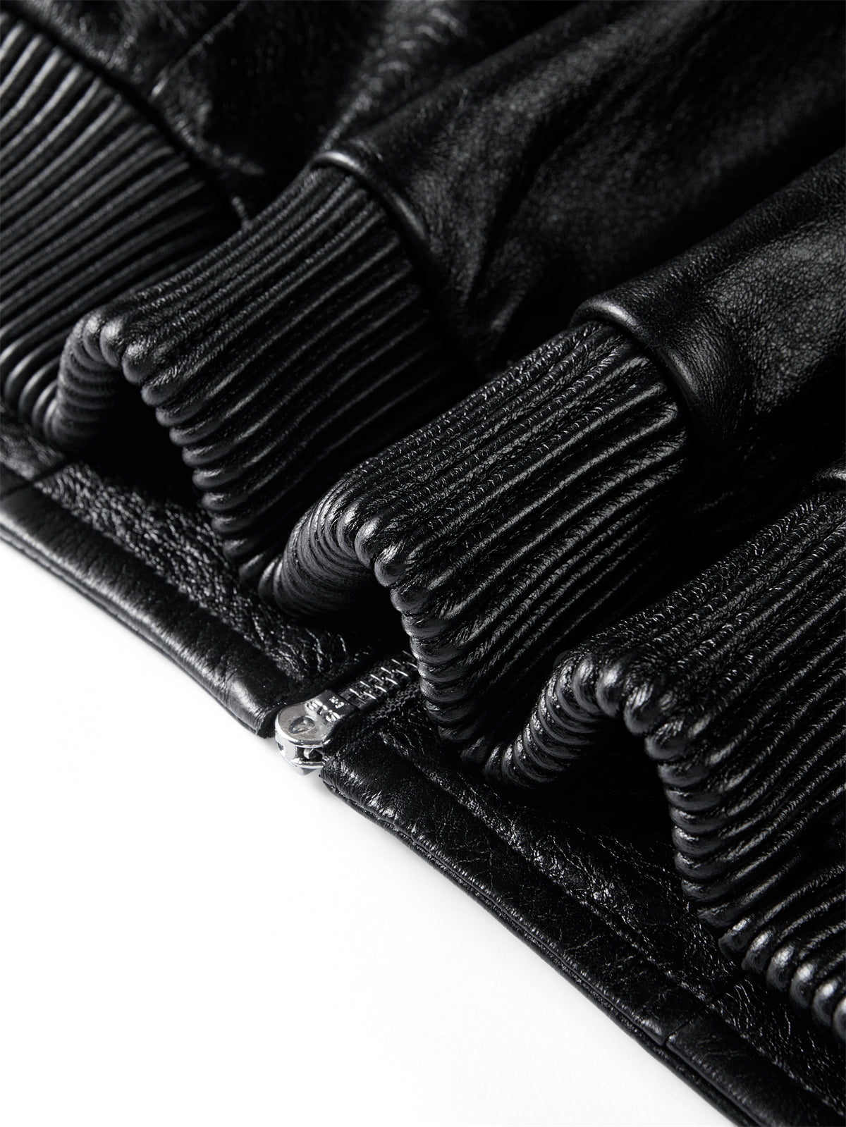 Women's Textured Moto Leather Jacket