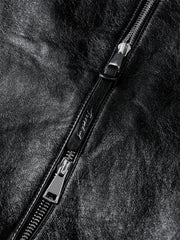 Women's Textured Moto Leather Jacket