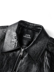 Women's Textured Moto Leather Jacket