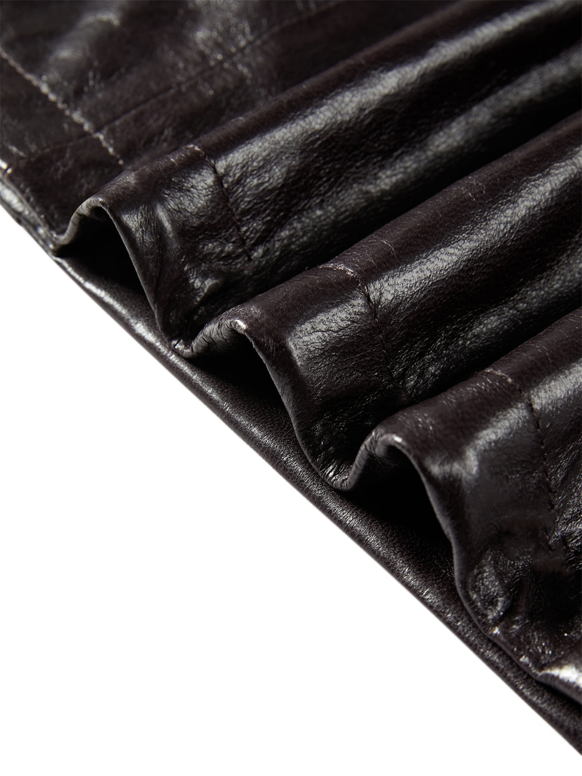 Women's Cropped Oversized Waxed Leather Jacket