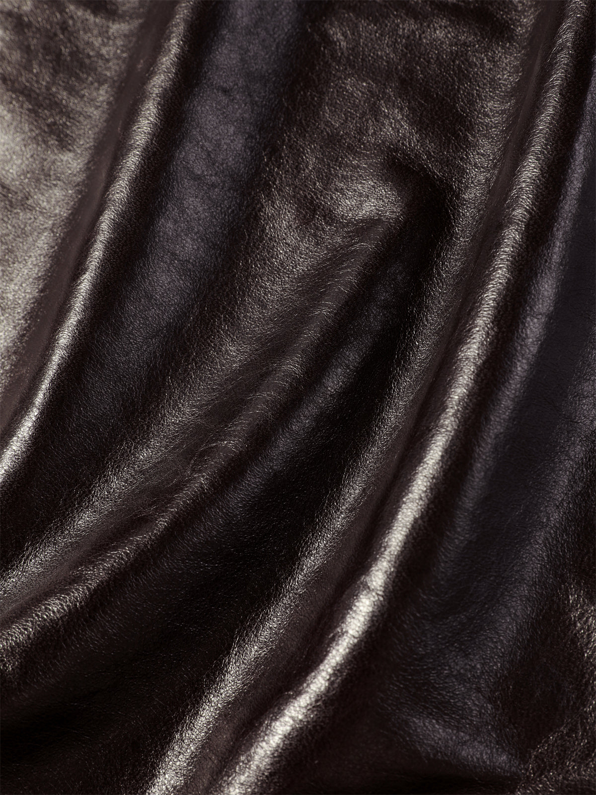 Women's Cropped Oversized Waxed Leather Jacket