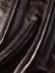 Women's Cropped Oversized Waxed Leather Jacket