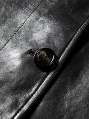 Women's Relaxed Straight-Cut Leather Jacket