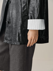 Women's Relaxed Straight-Cut Leather Jacket