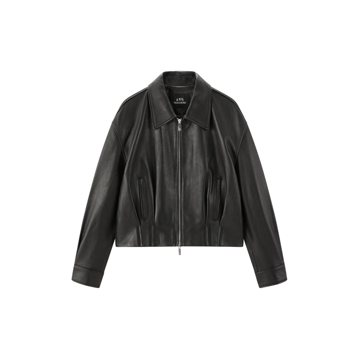 Women's Commuter Cropped Genuine Leather Corset Jacket