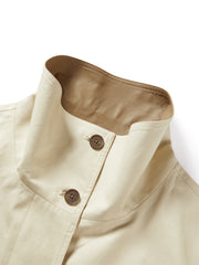 Women's Asymmetric Trench Jacket in Contrast Colors