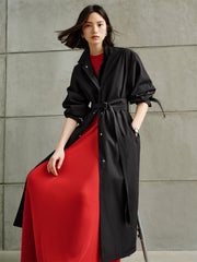 Women's Mid-Length Belted Trench Coat