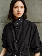 Women's Mid-Length Belted Trench Coat