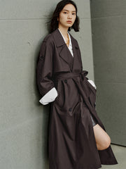 Women's Oversized Double-Breasted Trench Coat