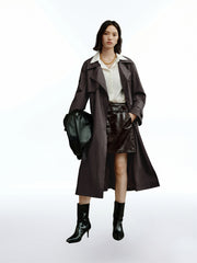 Women's Oversized Double-Breasted Trench Coat