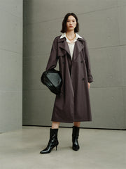 Women's Oversized Double-Breasted Trench Coat