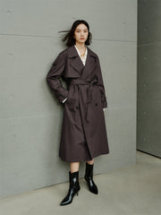 Women's Oversized Double-Breasted Trench Coat