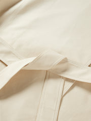 Women's Beige Asymmetric Oversized Belted Trench Coat