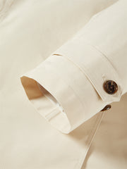 Women's Beige Asymmetric Oversized Belted Trench Coat