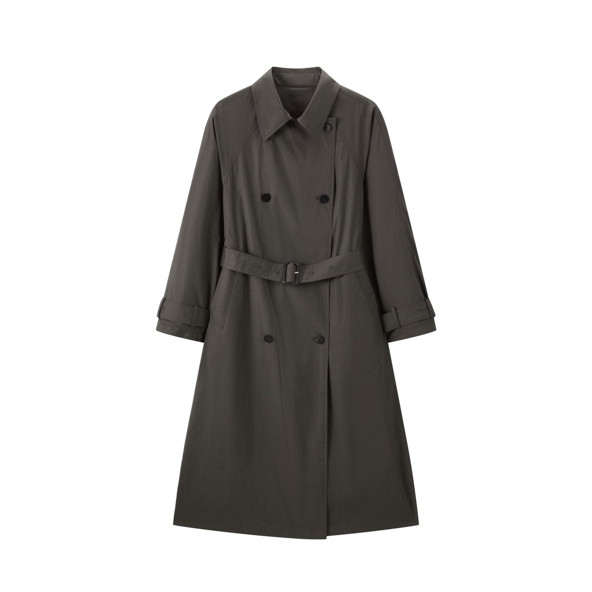 Women's Commuter Double-Breasted Long Trench Coat