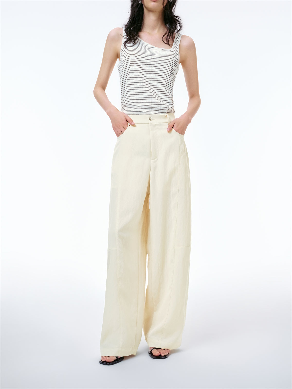 Women's High-Waist Lyocell Casual Pants