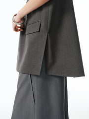 Women's Sleeveless Blazer Set